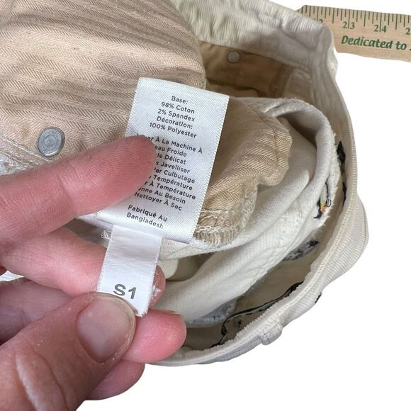 Talbots Penguin Novelty Flawless Five Pocket Slim Ankle Cream Corduroy Pants 8p - Picture 15 of 15